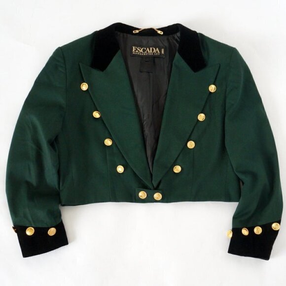 𝅺vintage Escada by Margaretha Ley Short Waist Jacket EU 34 - Picture 1 of 13